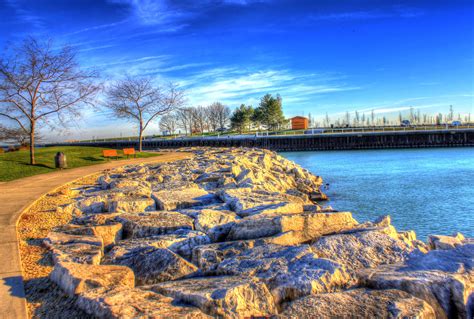 Harbor Shoreline At Port Washington Wisconsin Image Free Stock Photo