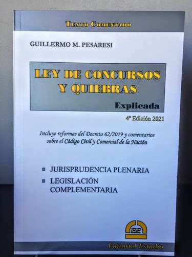 Ley De Concursos Y Quiebras Explicada Estudio LibrerÍa Haber