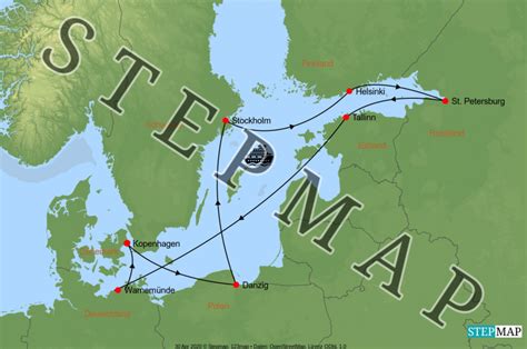 Stepmap Ostseekreuzfahrt Landkarte Landkarte Für Europa