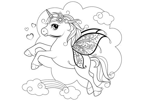 Dibujo Para Colorear Unicornio Con Alas Grandes Porn Sex Picture