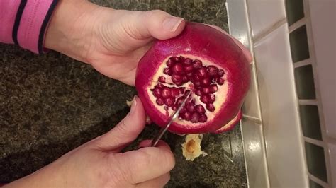 How To Open A Pomegranate Youtube