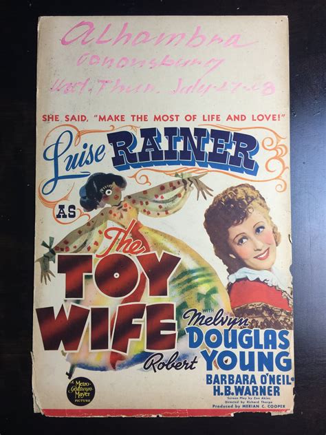 The Toy Wife Luise Rainer 1938 Us Window Card Movie Poster Ebay