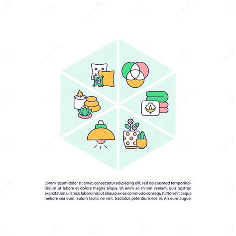 Natural Materials In Interior Decor Concept Icon With Text Stock Vector