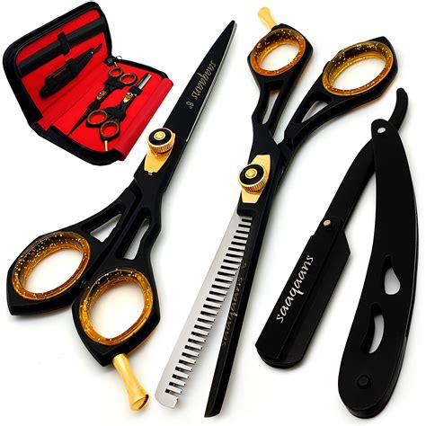 Saaqaans Sqs 01 Professional Hair Cutting Scissors Set Haircut Scissor For Barberhairdresser