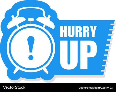 Hurry Up Sticker Or Label Sale Ringing Alarm Vector Image Free Hot