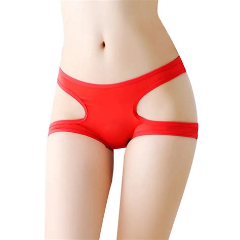 sexy breathable seamless women briefs pants cotton crotch underwear hollow out panties high