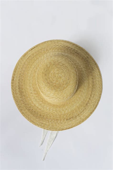 Clyde Straw Wide Brim Flat Top Hat Garmentory
