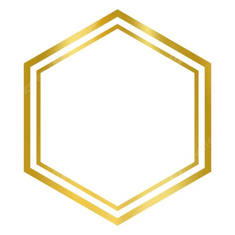 Gold Hexagon Frame Png