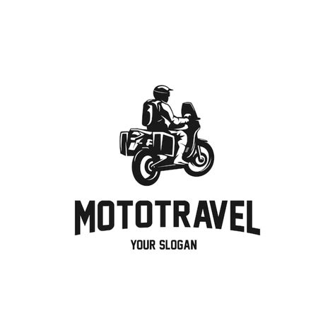 Premium Vector Motorcycle Adventure For Traveler Silhouette Logo