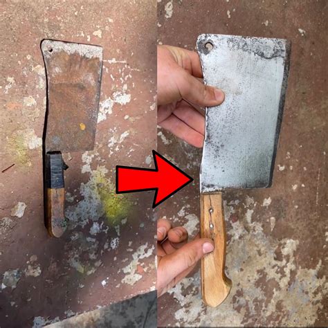 Just finished restoring my grandpas rusty old cleaver, this my first