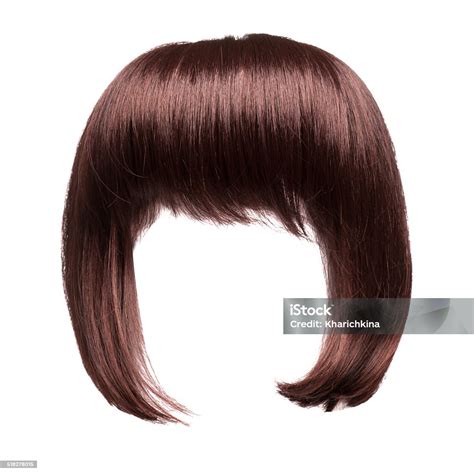 Brown Hair Isolated Stock Photo Download Image Now Wig Cut Out