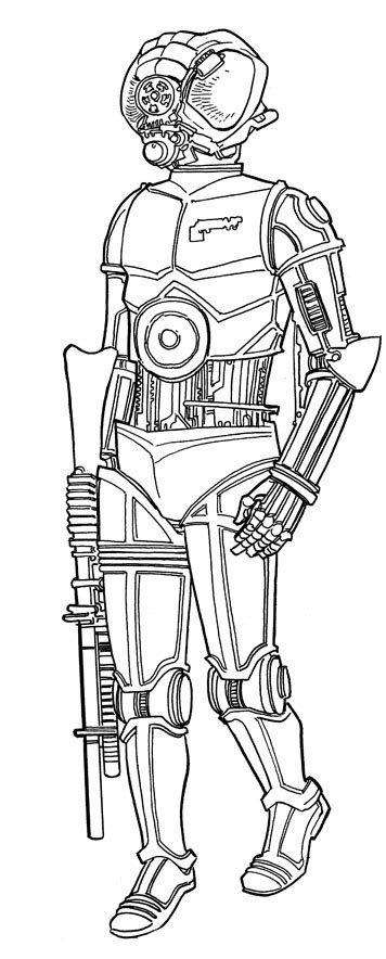 Bossk Bounty Hunter Sketch From Star Wars Sketch Coloring Page
