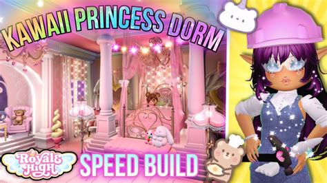 Kawaii Princess Dorm Speed Build Royale High Campus Youtube