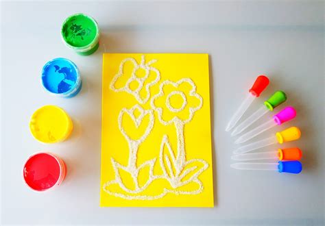 Salt And Glue Painting Housebound With Kids