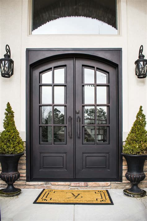 Doublefrontentrydoors With Images Custom Front Doors Wrought Iron