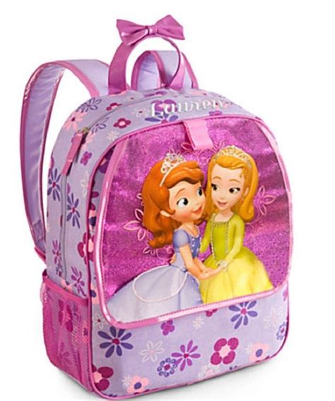 Disney Store Princess Sofia The First Backpack Book Bag Purple New