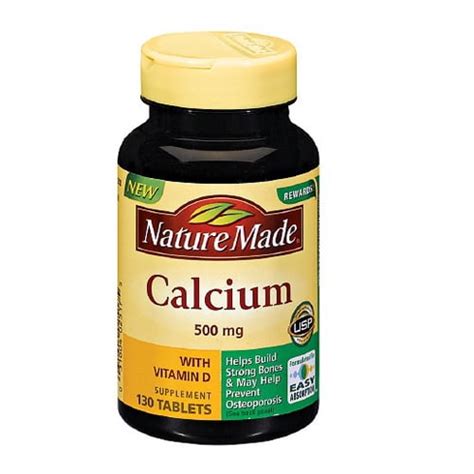 Nature Made Calcium 500 Mg Tablets 130 Ea