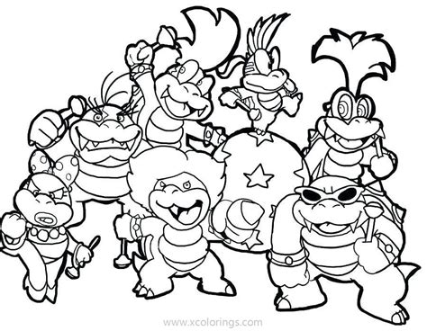 Koopa Coloring Mario Pages Iggy Lemmy Super Koopalings Coloriage Troopa