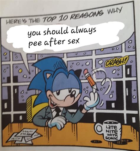 Sonic Always Pee After Sex Blank Template Imgflip