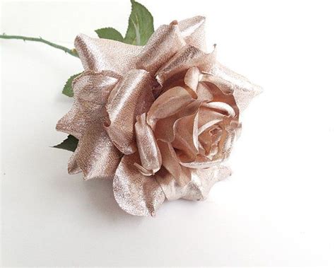 Rose Gold Flower Silk Flowers Wedding Rose Gold By Thebashfulbride