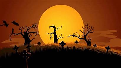 Halloween Moon Spooky Graveyard Background Scene Pumpkin