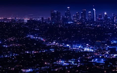 Night City City Lights Overview Aerial View 4k Wallpaper 4k