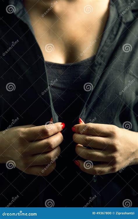 Beautiful Girl Undressing Herself Stock Photo Image Of Female