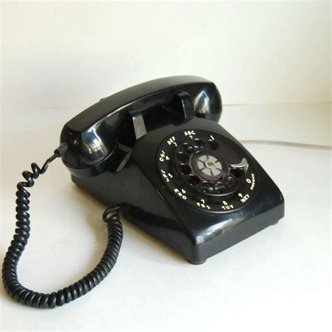 Vintage 1960s Northern Electric Black Rotary Telephone Series
