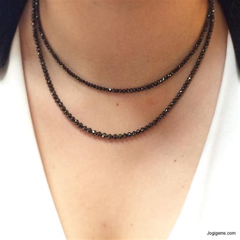 Natural Black Diamond Beads Necklace Manufacturer And Supplier