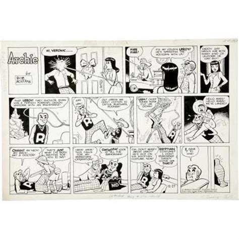 Bob Montana Archie Sunday Comic Strip Original