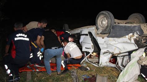 Tokat Erbaa da iki otomobil çarpıştı Feci kazada can pazarı Çok