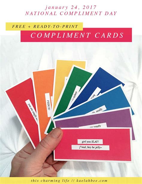 Printable Compliment Cards Leave Messages Thatll Make A Mark And Evoke