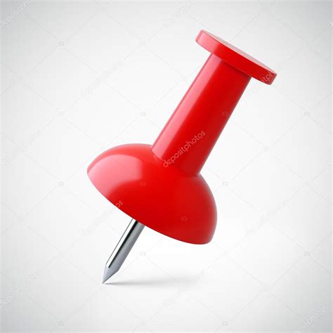 Red Push Pin Isolated — Stock Photo © Jizo 88890772
