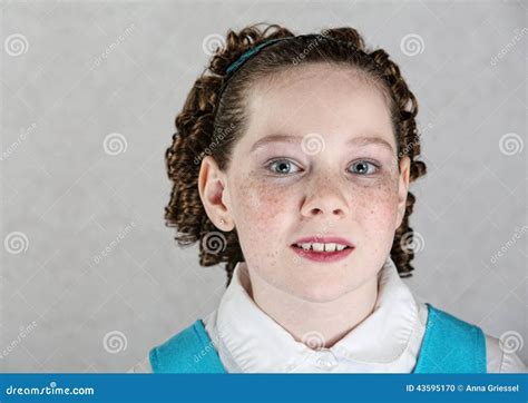 Close Up Of Irish Child Stock Photo Image Of Freckles 43595170