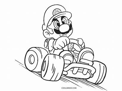 Mario Kart Coloring Pages Printable Super Characters