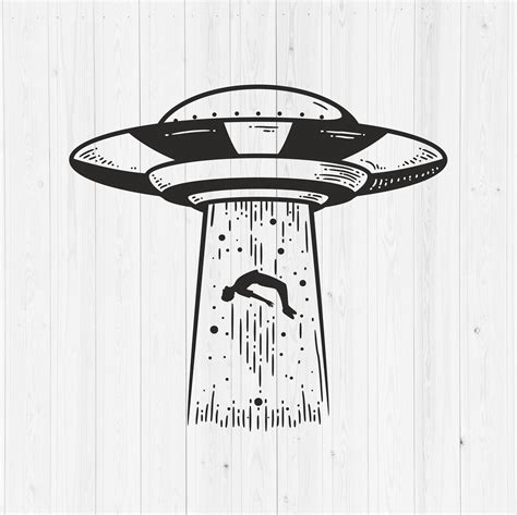 Alien Abduction SVG UFO Svg Sci Fi Space Clipart Ufo Etsy