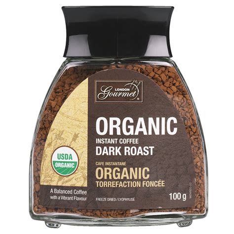 London Gourmet Organic Instant Coffee Dark Roast 100g London Drugs