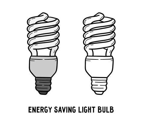 Energy Saving Spiral Light Bulb Eco Led Lamp Icon 9903171 Vector Art
