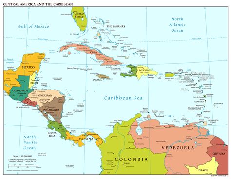 Central America Map With Capitals United States Map