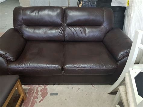 Ex Dfs 2 Seater Brown Leather Sofa In Oldham Manchester Gumtree