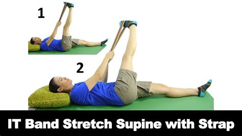 It Band Stretch Supine With Strap Ask Doctor Jo Youtube