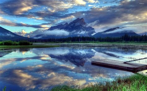 Vermilion Lakes In Banff National Park Wallpaper Nature Wallpapers