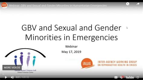 Gender Based Violence And Sexual And Gender Minorities In Humanitarian