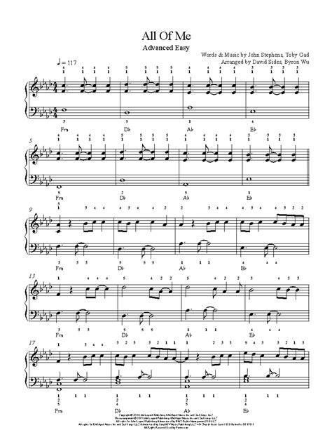 The song was released as the album's third single. All Of Me by John Legend Piano Sheet Music | Advanced Level