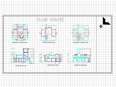 Clubhouse Layout Plan Dwg File Autocad Dwg Plan N Design Images