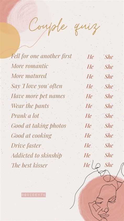 Couple quiz :ig guidehabibi | Couples quiz, Couple quiz questions