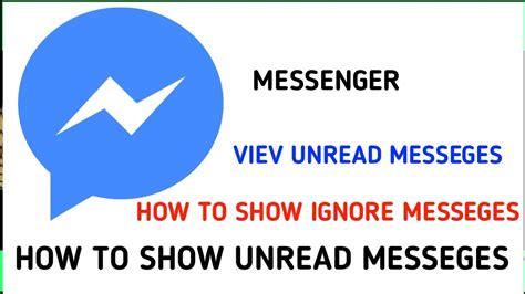 How To Show Unread Messages In Messenger Messenger Message Shows