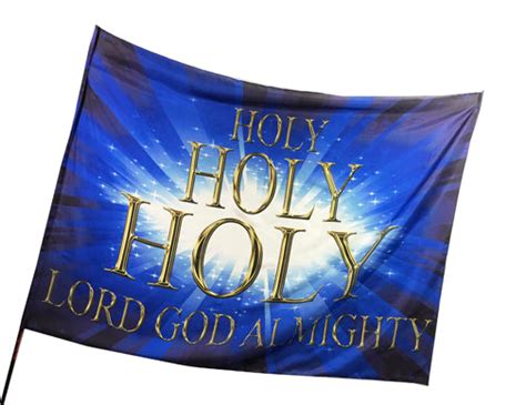 Holy Holy Holy Blue Worship Flag High Praise Banners