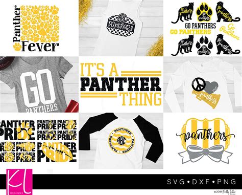 Panthers Svg Bundle With 28 Designs For Panther School Spirit Shirts By