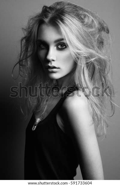 Portrait Young Beautiful Girl Blonde Hair Stock Photo 591733604